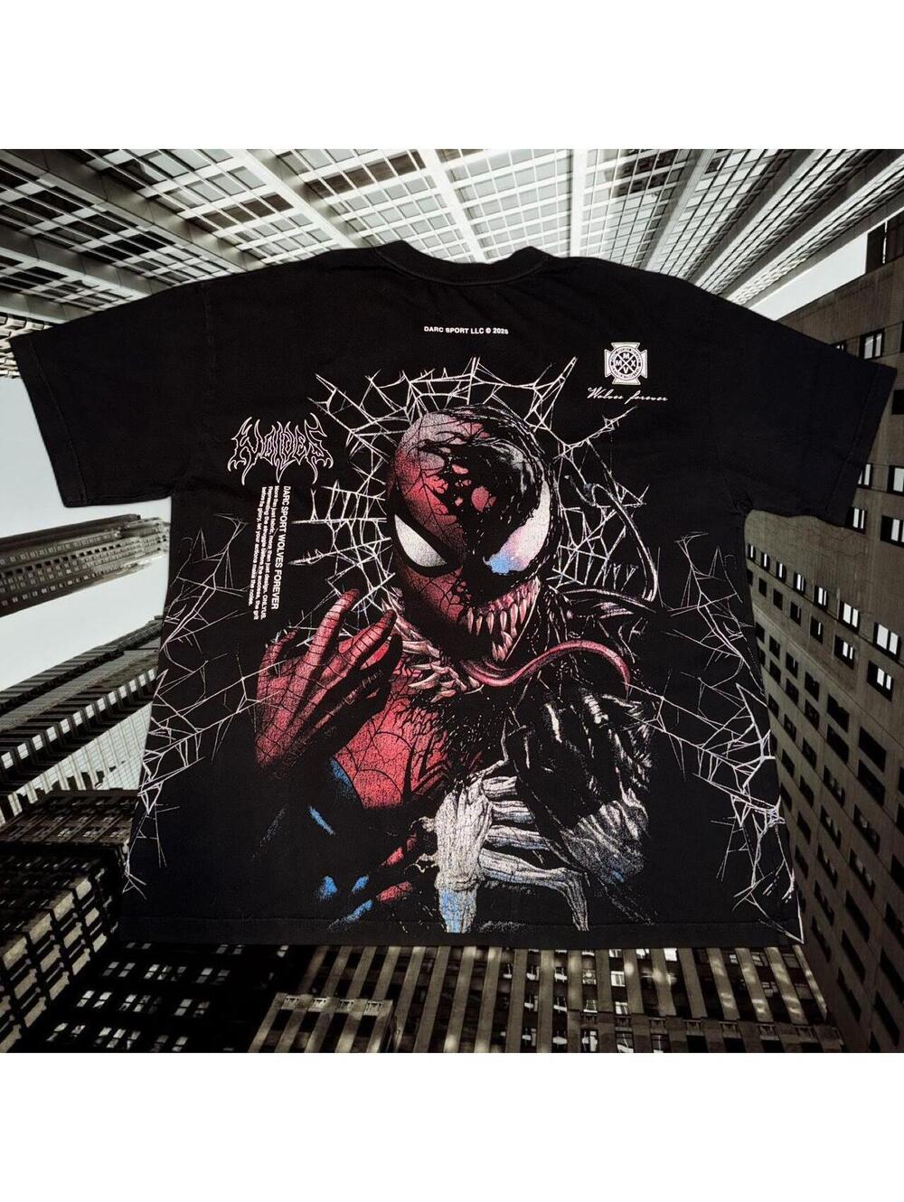 Darc Sport x Symbiotic Spider-Man/Venom Premium Tee **RARE** Size Large